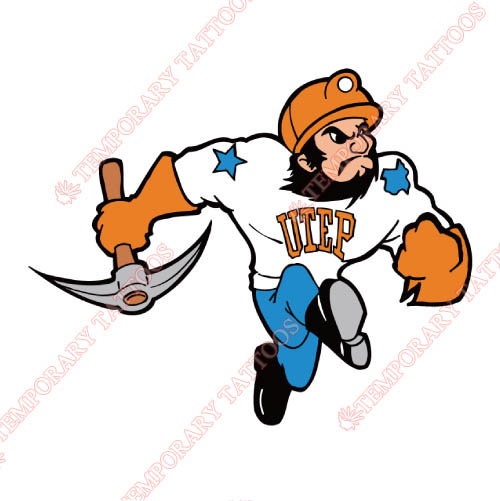UTEP Miners Customize Temporary Tattoos Stickers NO.6771